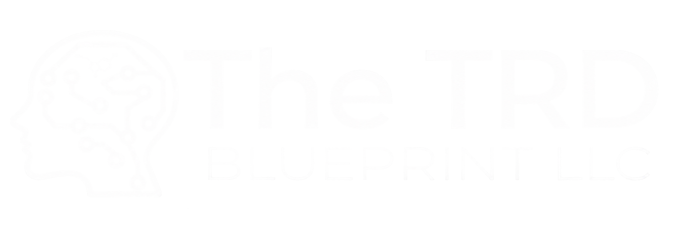 The TRD Blueprint White Logo